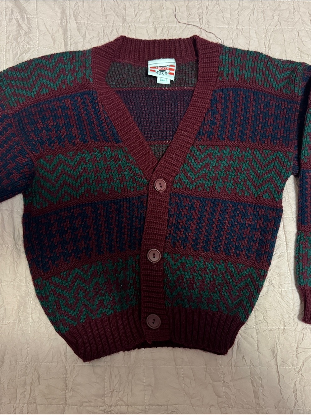 Vintage Style Multicolor Men's Cardigan Sweater - Burgundy, Green, Navy